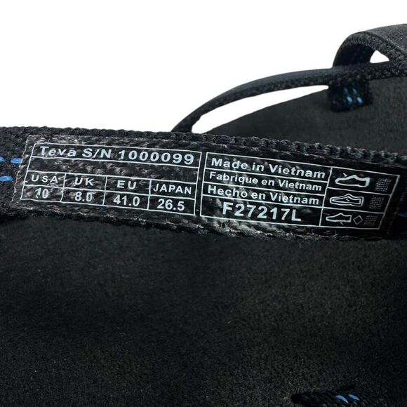 Teva 1000099 Mush Mandalyn Wedge Ola 2 Sandals Black Flip Flop Toe Post Women 10 - Picture 11 of 12